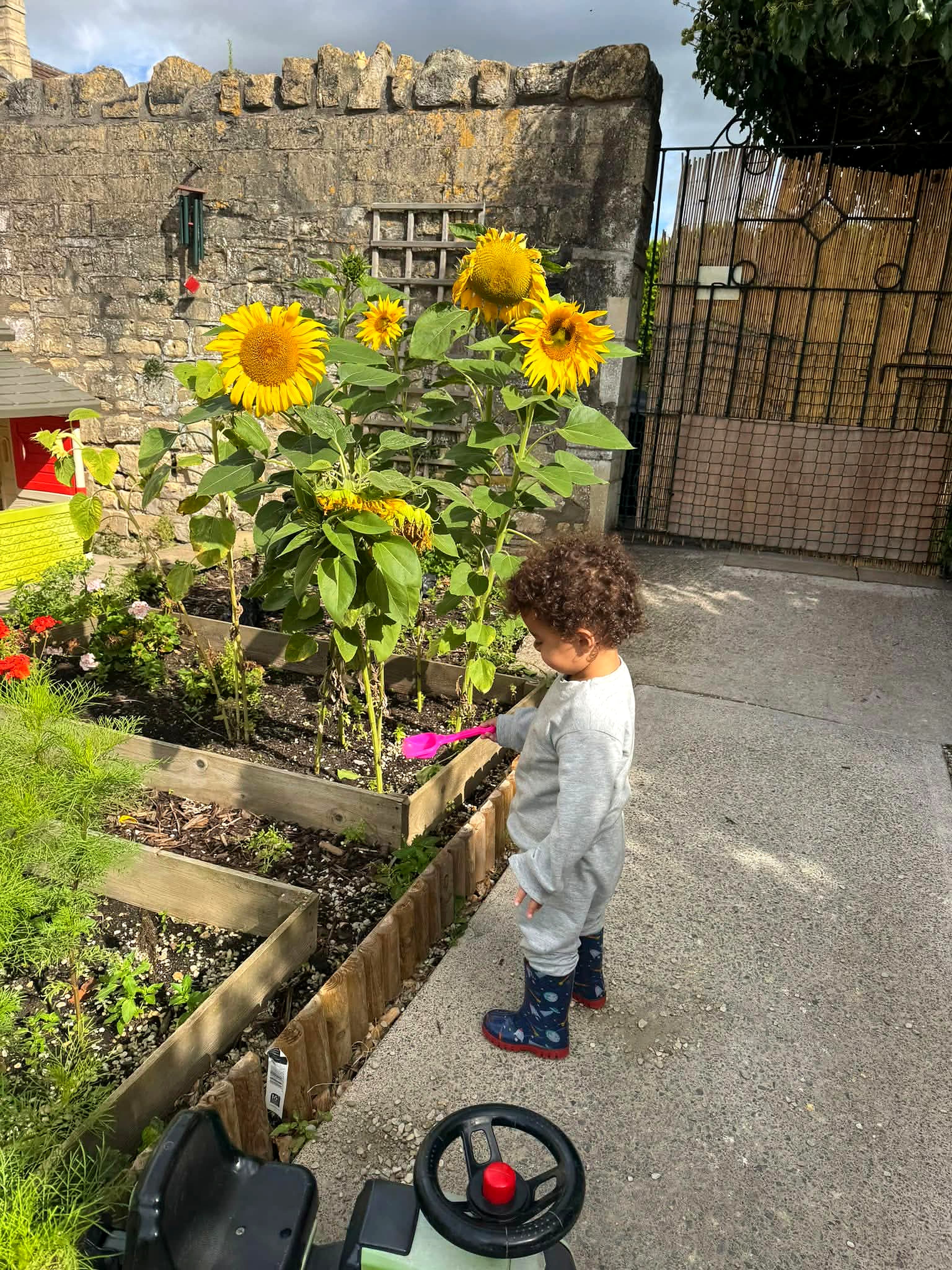 Child covered in paint